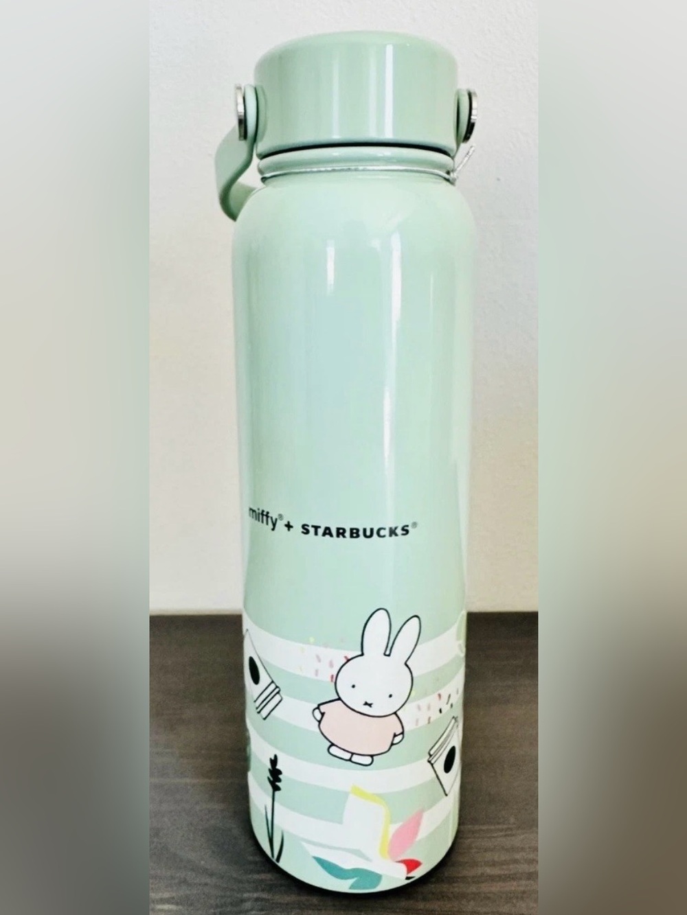 Starbucks Mint Green Miffy Stainless Steel Travel Water Bottle Tumbler New 2026